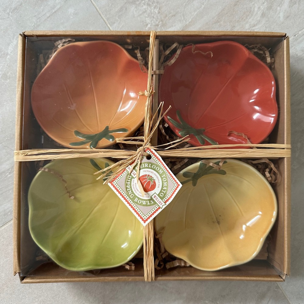Williams Sonoma Dipping Bowls Unisex OS Multicolor Heirloom Tomato 4pc Set NWT